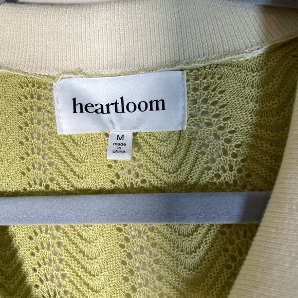 Heartloom Chevron Knit Laurent Beach Cover-Up Dress Sz M Cotton Polo Collar - Picture 3 of 13